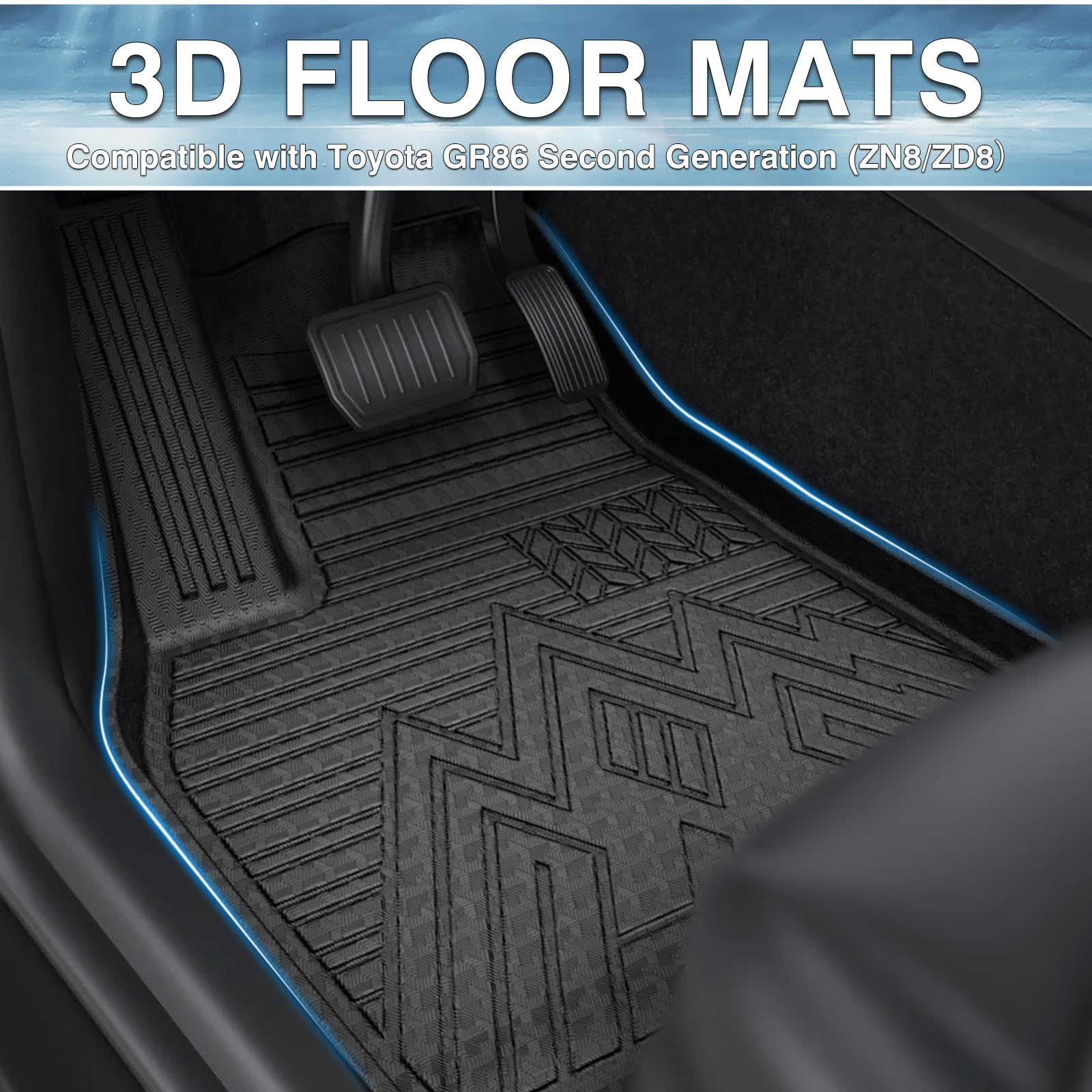 パーツ TOYOTA genuine 30prius g's floor mat. Amazon.com: Mixsuper GR86 Floor mats-Floor mat for Toyota GR86